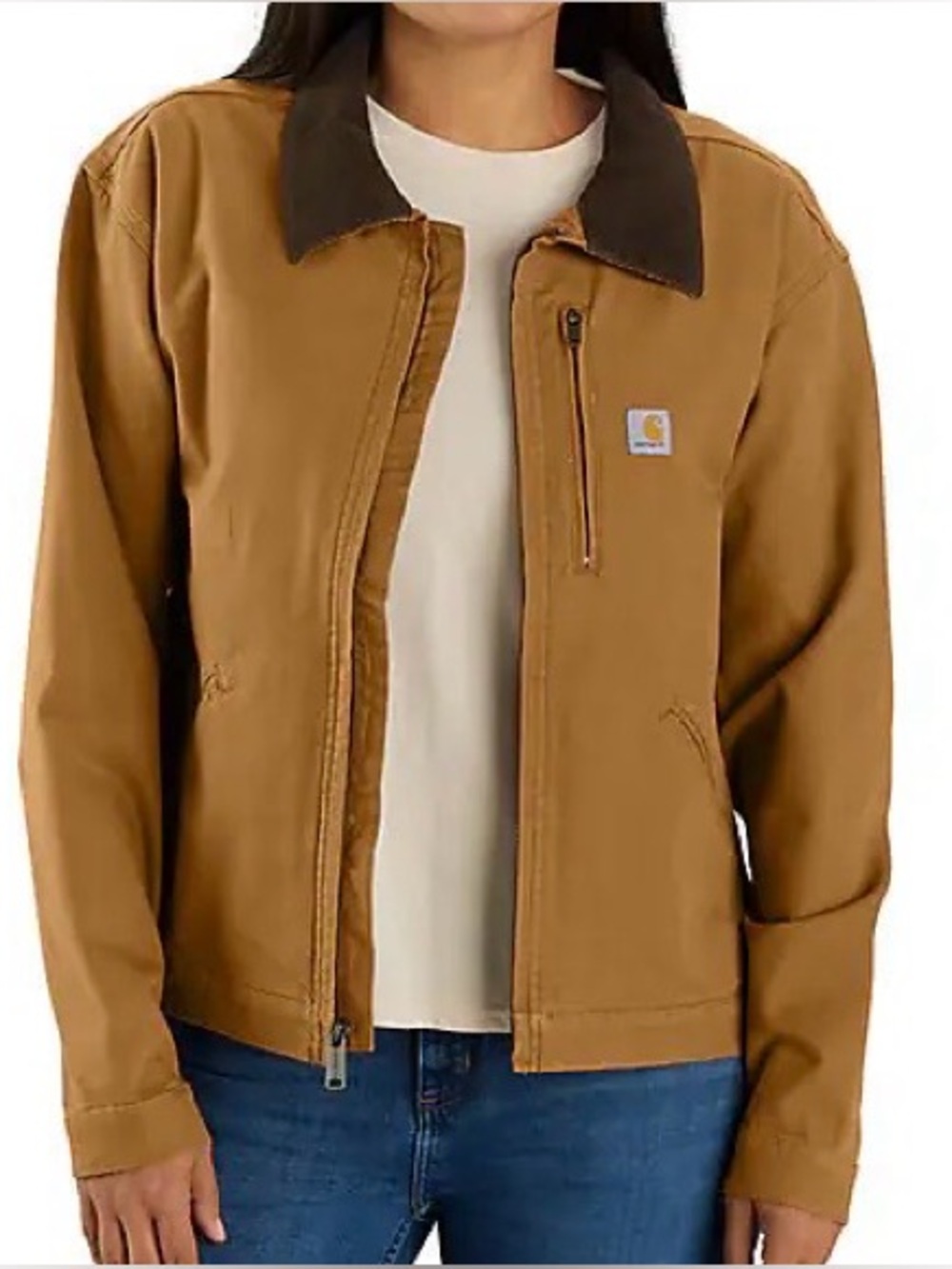 Carhartt Ladies Detroit Jacket Brown Lightweight Jacket Size Large NWT